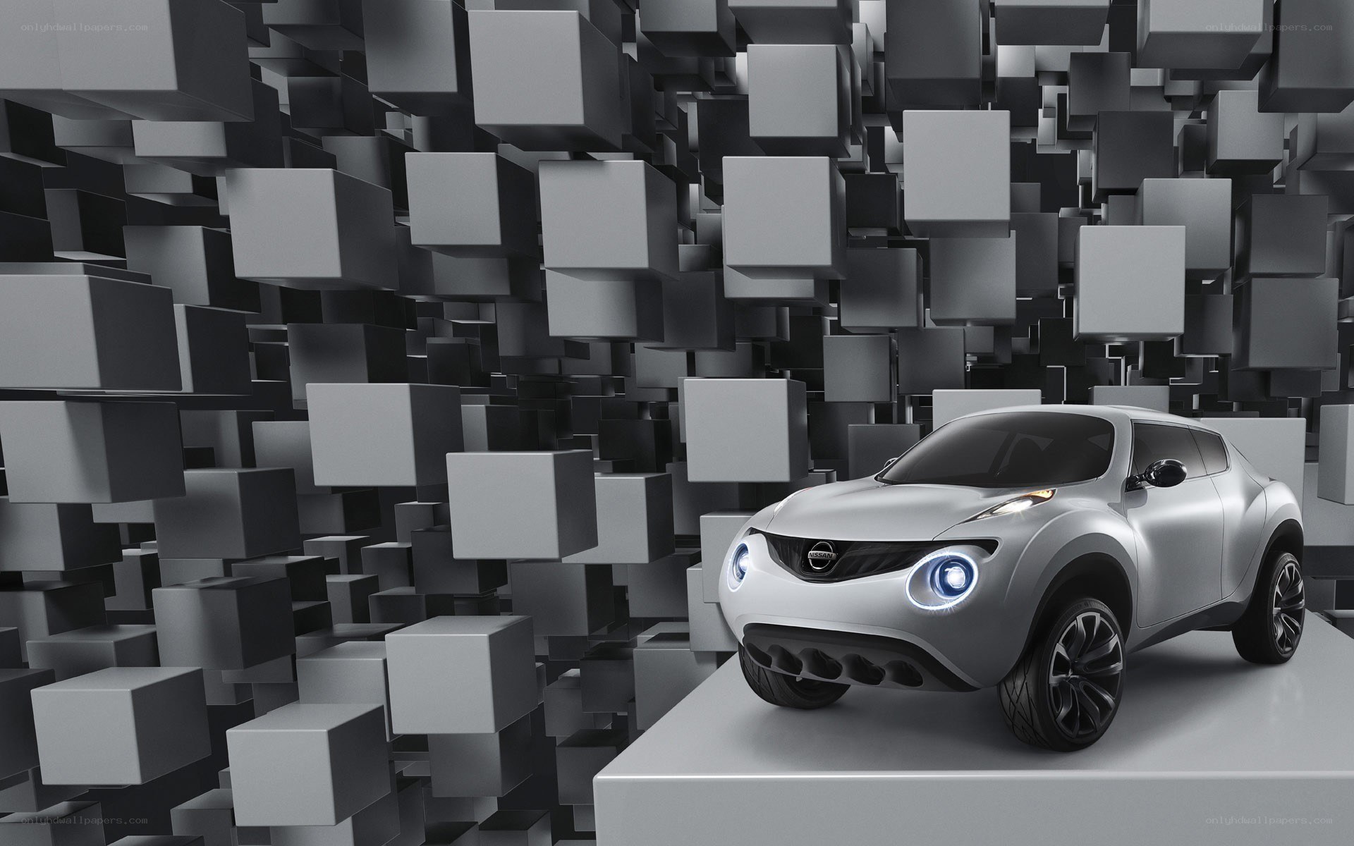 Silver Nissan concept car