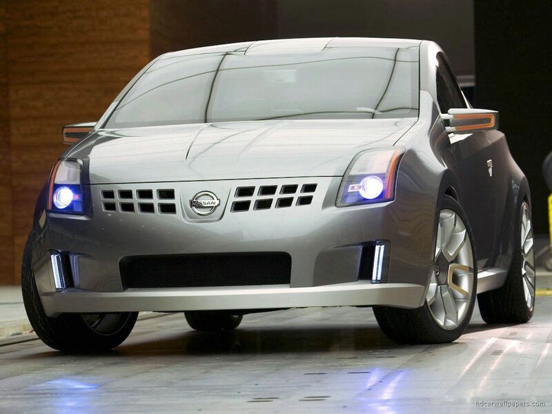 Silver Nissan Concept Car — Dramatic