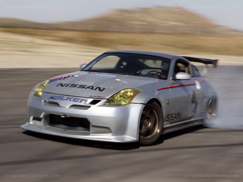 silver nissan drift car