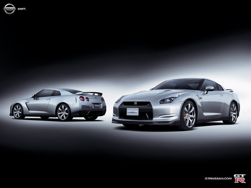 Silver Nissan GT-R cars