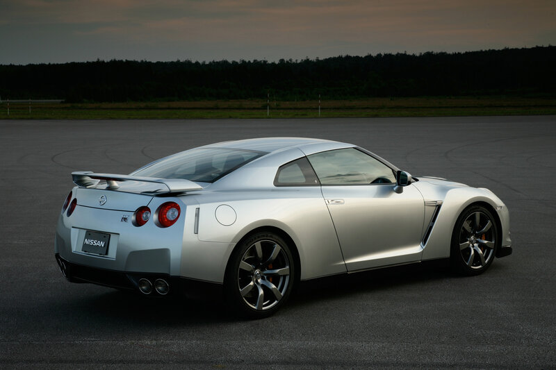 Silver Nissan GT-R — Dramatic, Sunset, Photograph