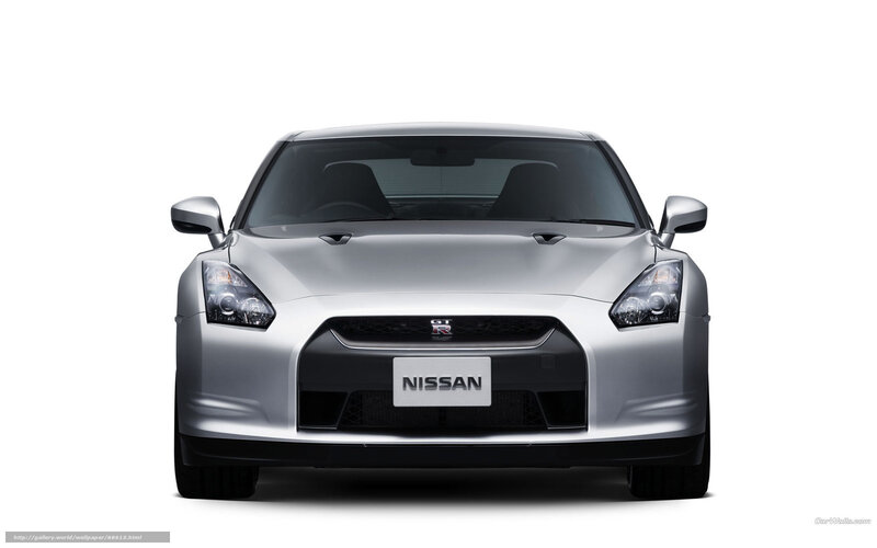 Silver Nissan GT-R front view