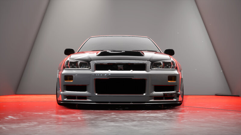Silver Nissan Gt-r — Gray, Dramatic, 3d Render