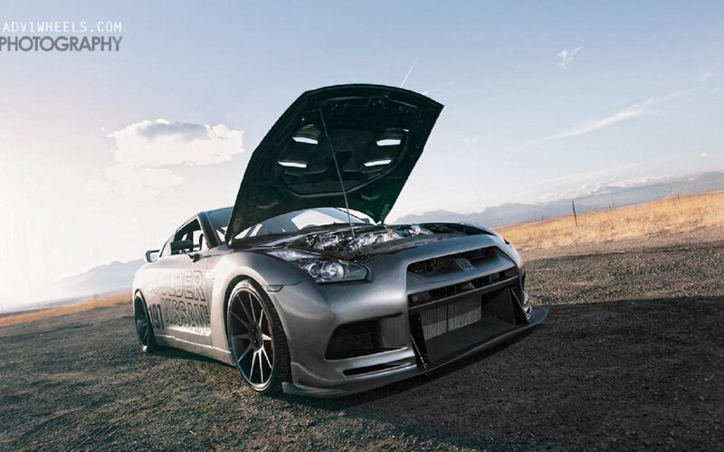 Silver Nissan Gt-r — Gray, Dramatic