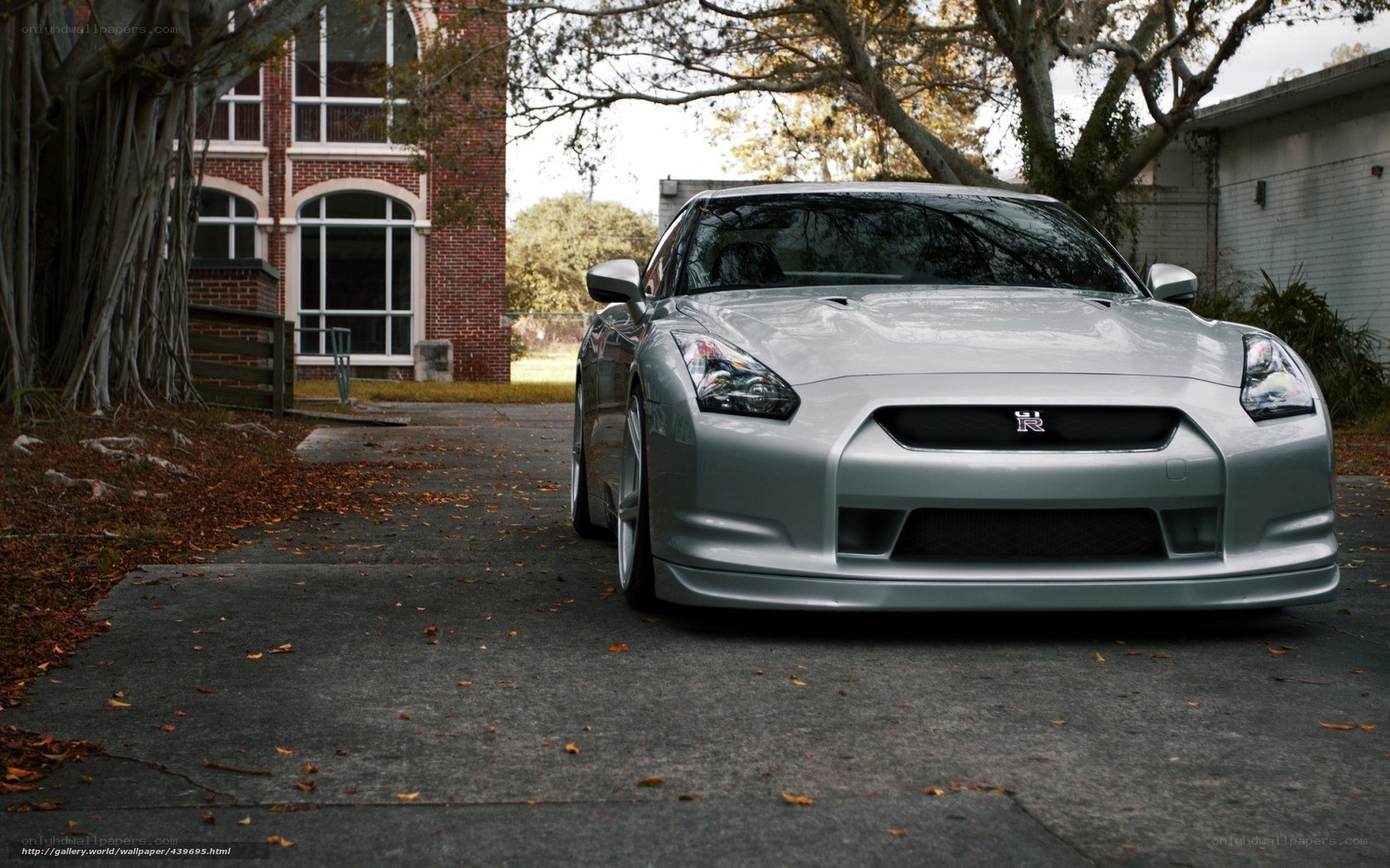 silver nissan gt-r on driveway