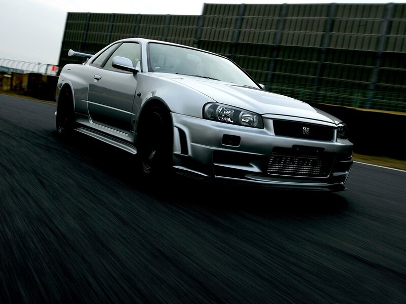 silver nissan gt-r on racetrack