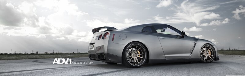 silver nissan gt-r on track