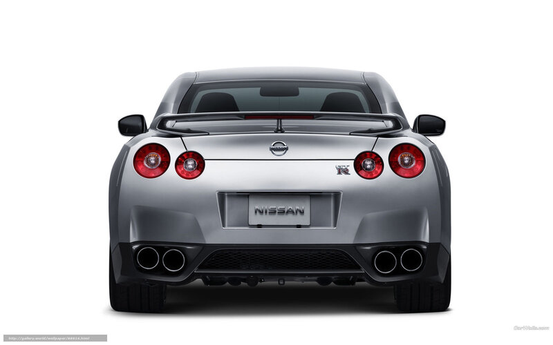 silver nissan gt-r rear view