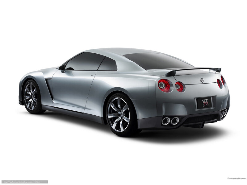 Silver Nissan GT-R sports car