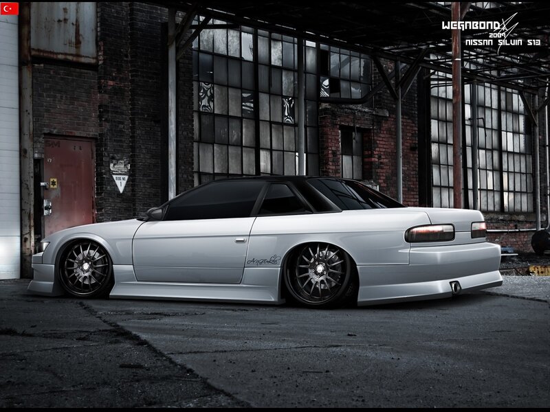Silver Nissan Silvia