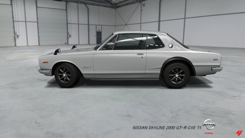 Silver Nissan Skyline Car — Gray