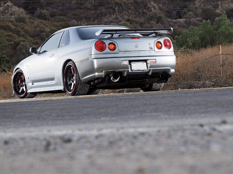 Silver Nissan Skyline — Dramatic