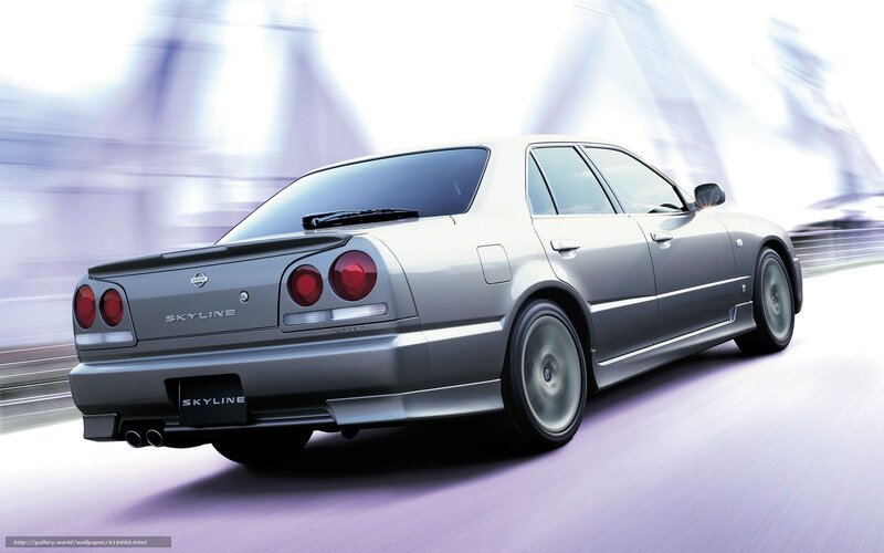 Silver Nissan Skyline — Dynamic