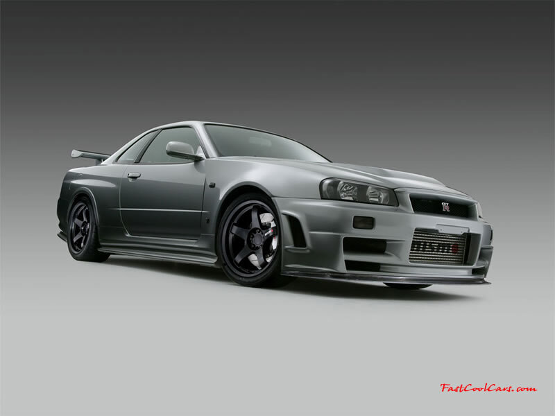 Silver Nissan Skyline — Gray