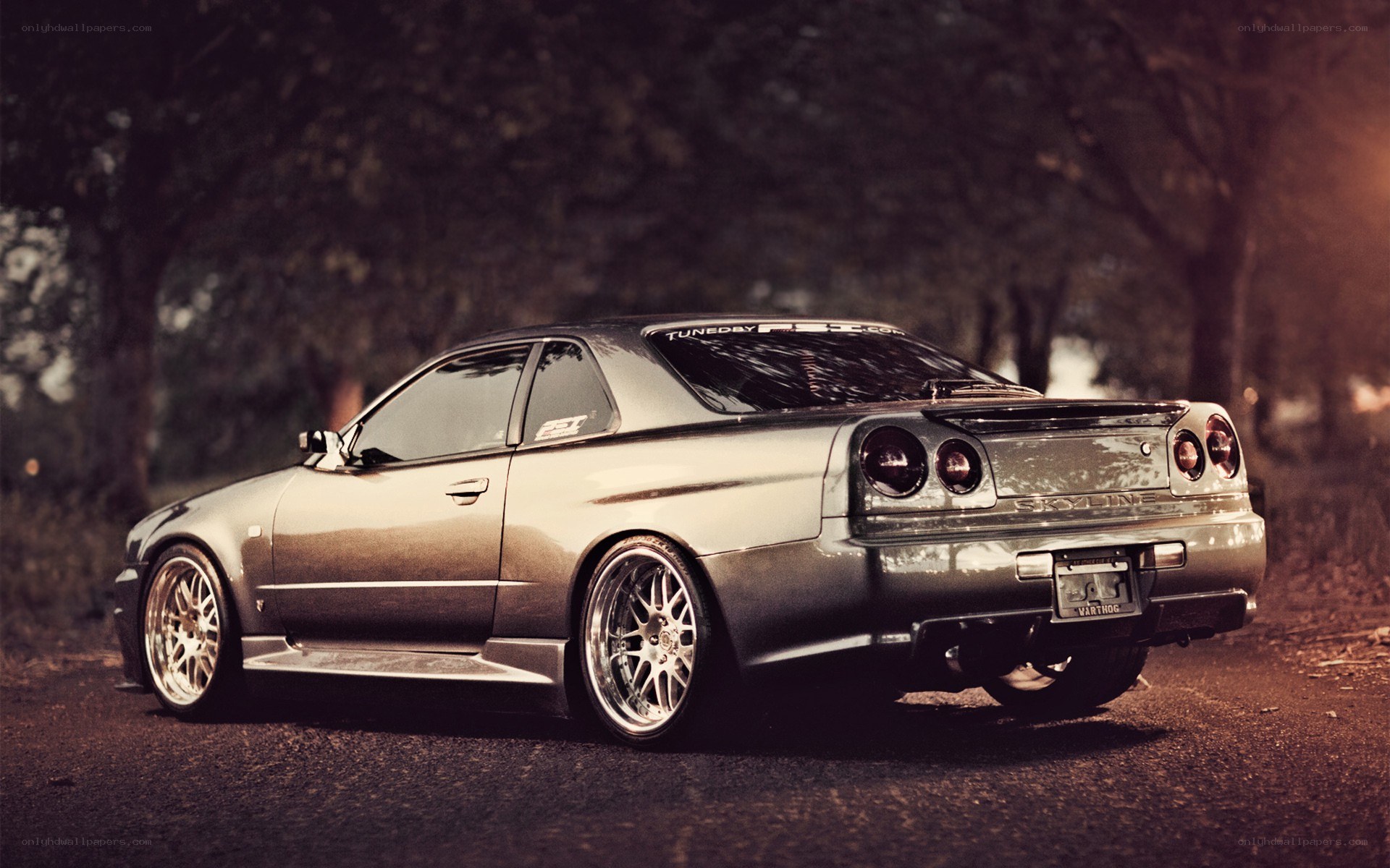 silver nissan skyline gtr