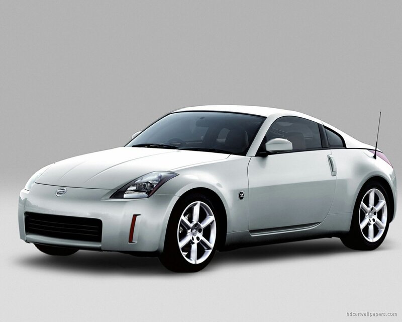 Silver Nissan Z Car — White