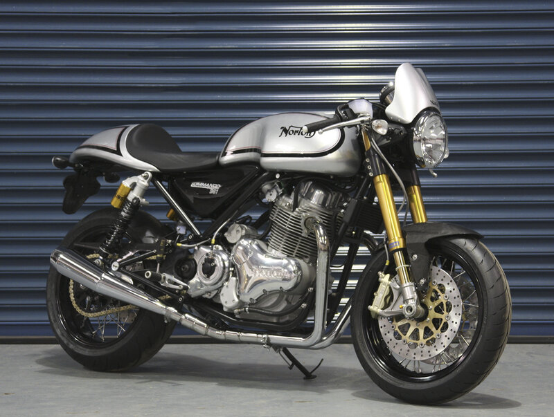 Silver Norton Commando Motorcycle