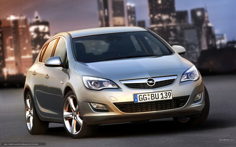 Silver Opel Astra Hatchback — Dramatic, Sunset