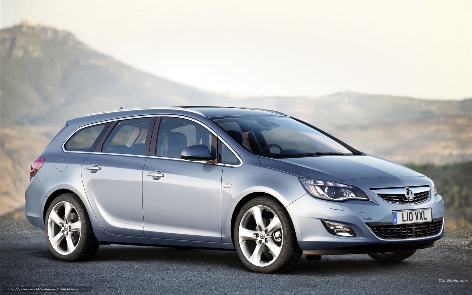 silver opel astra station wagon