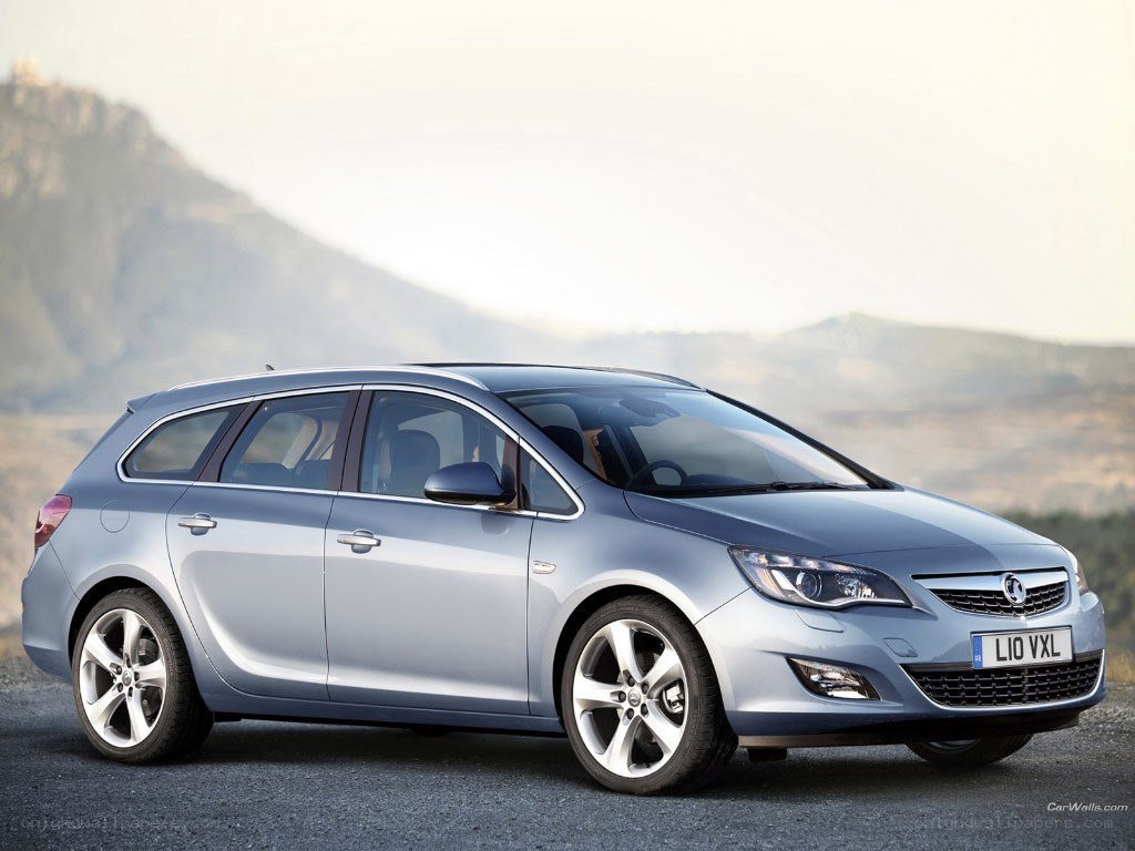 silver opel astra station wagon