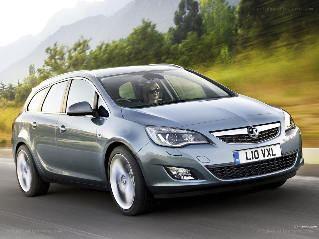 silver opel astra station wagon