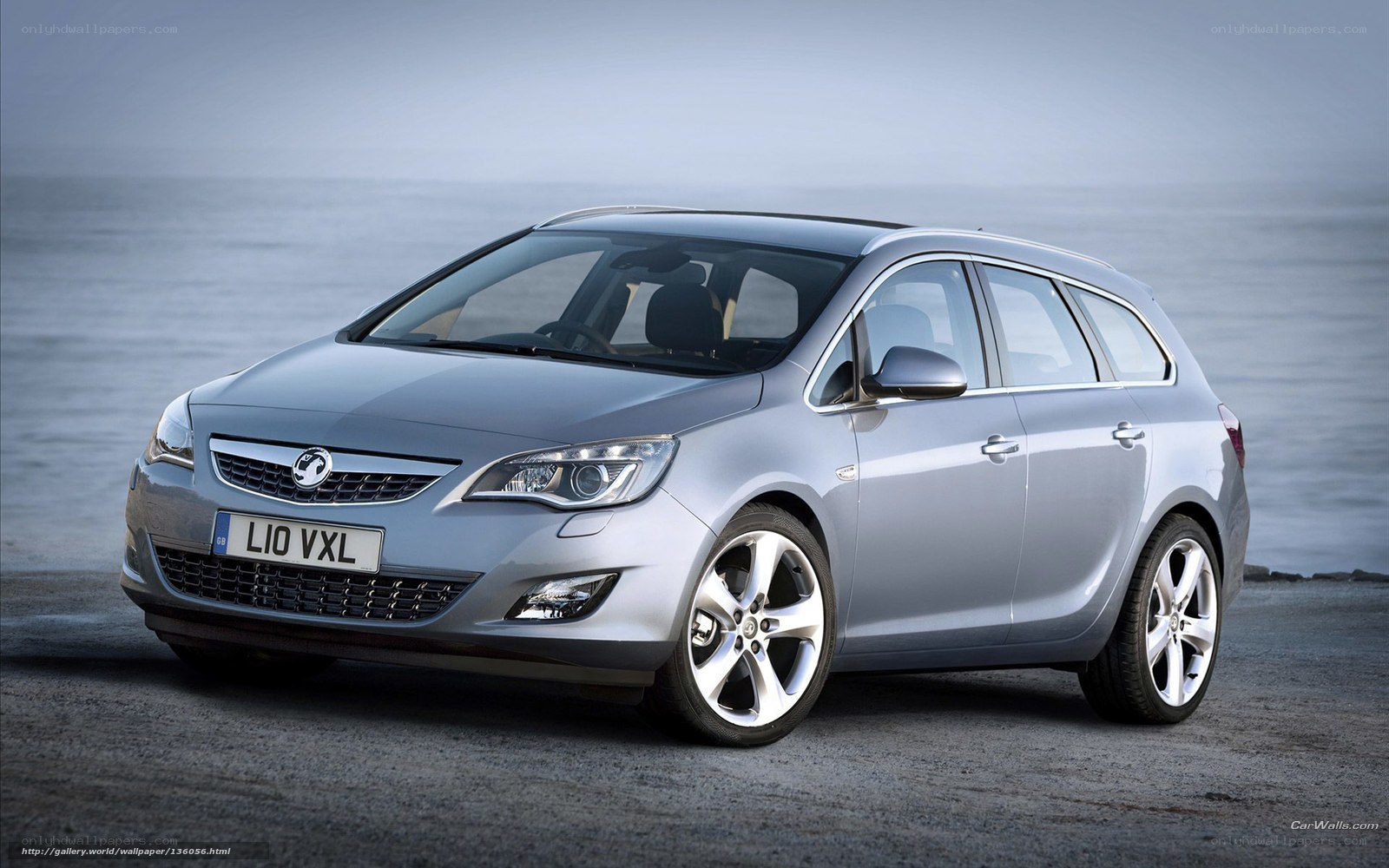 silver opel astra station wagon