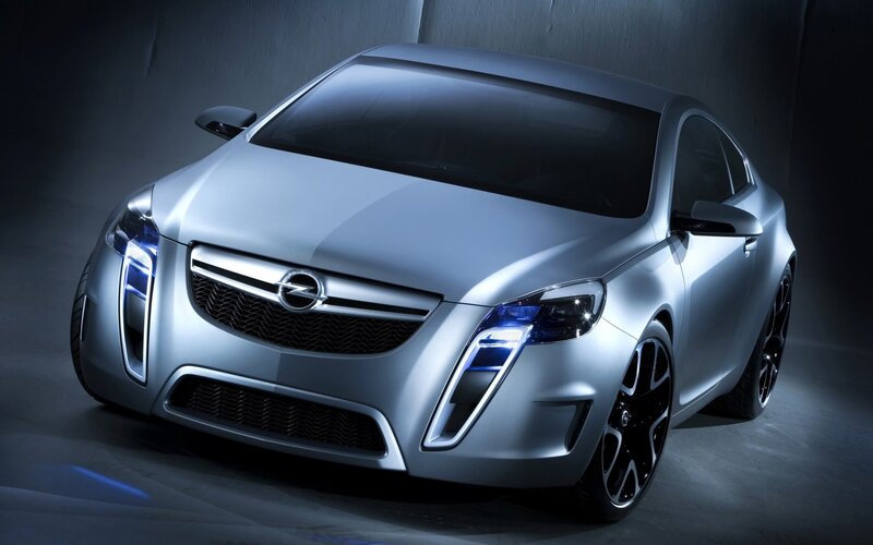 silver opel concept car