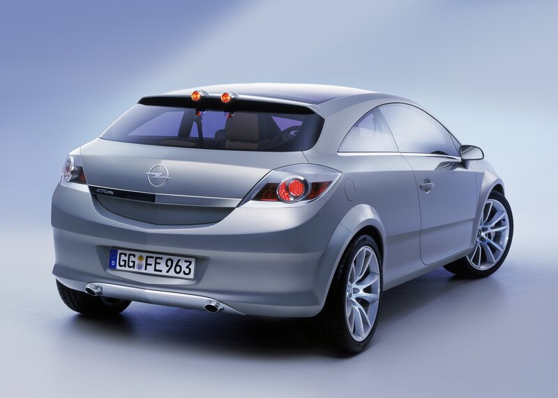 silver opel concept car