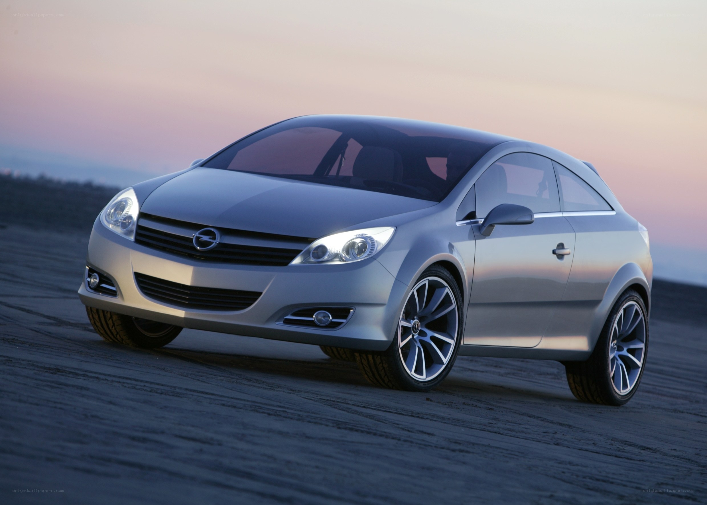silver opel concept car