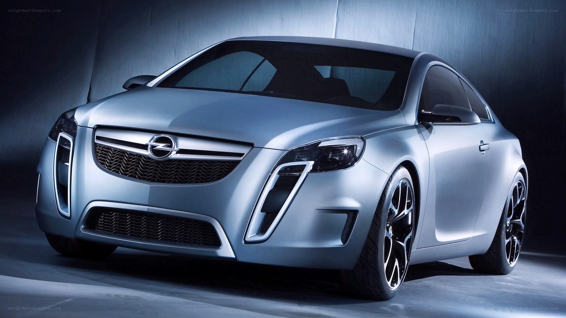 silver opel concept car