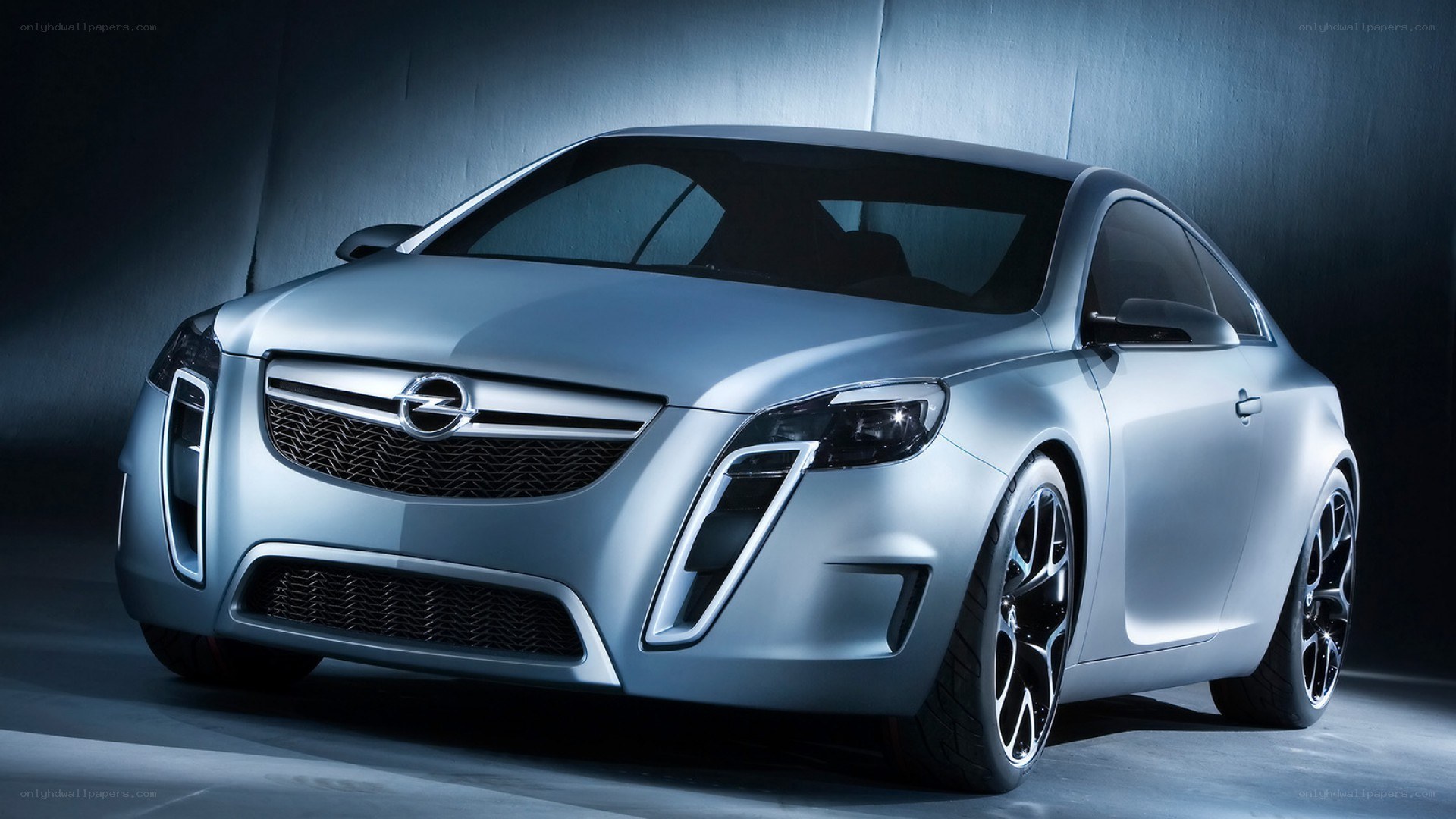silver opel concept car