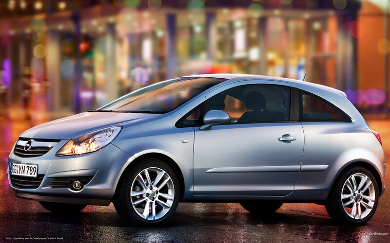 Silver Opel Corsa Car — Dramatic