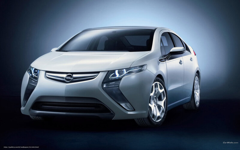 Silver Opel Electric Car