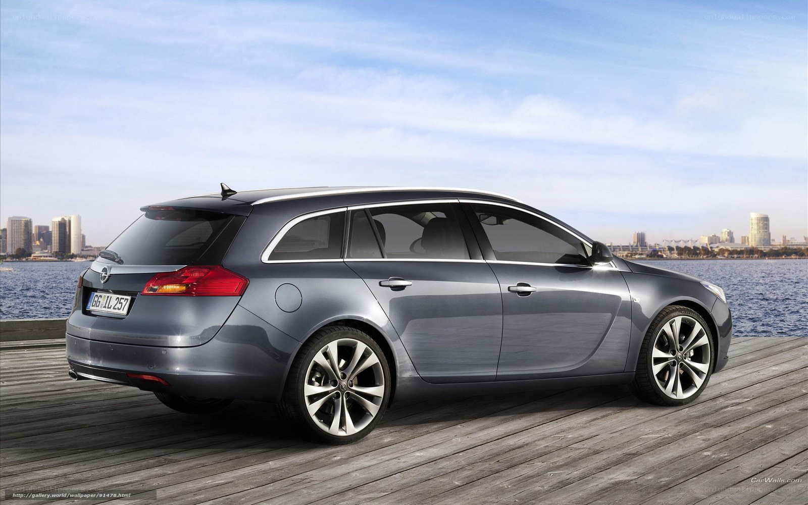 silver opel estate car