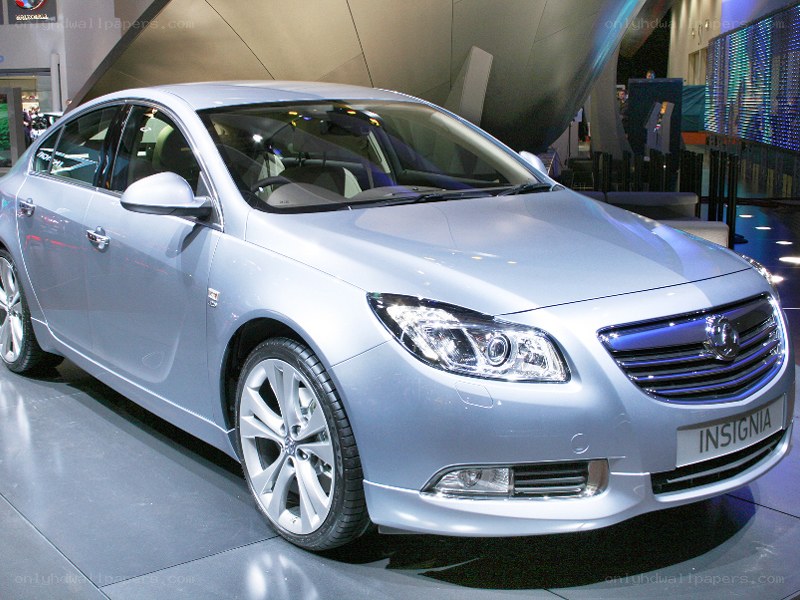 Silver Opel Insignia on display
