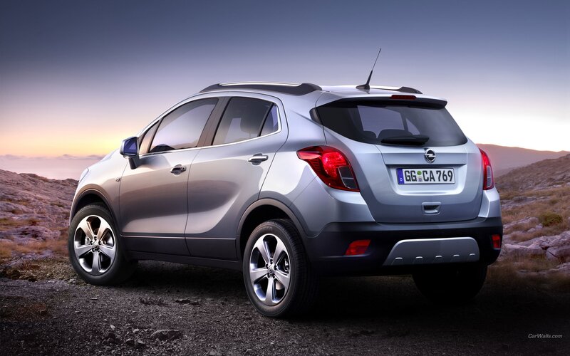 Silver Opel Mokka — Dramatic, Sunset