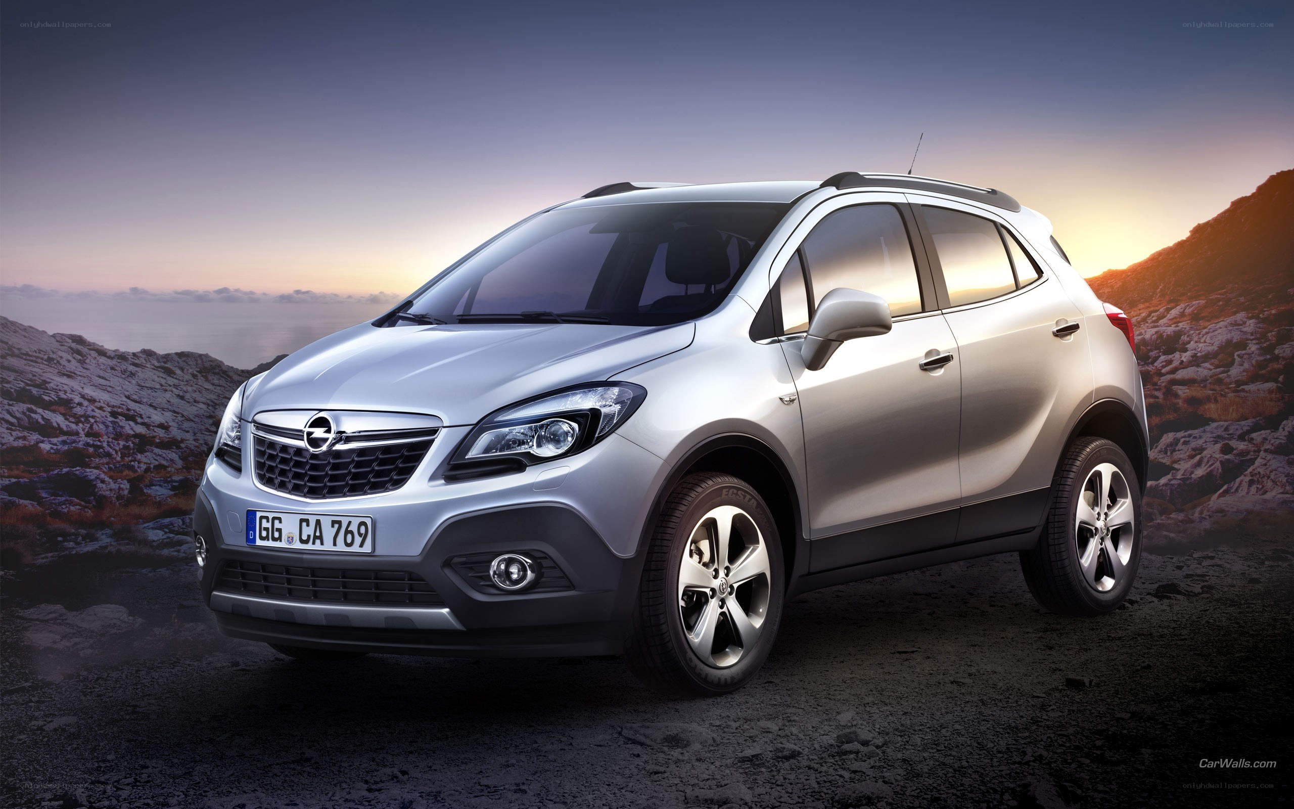 silver opel mokka suv