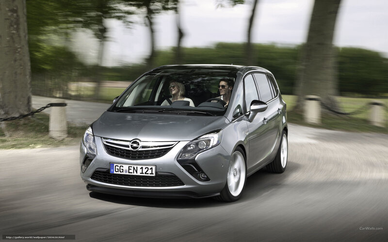 Silver Opel Zafira — Gray