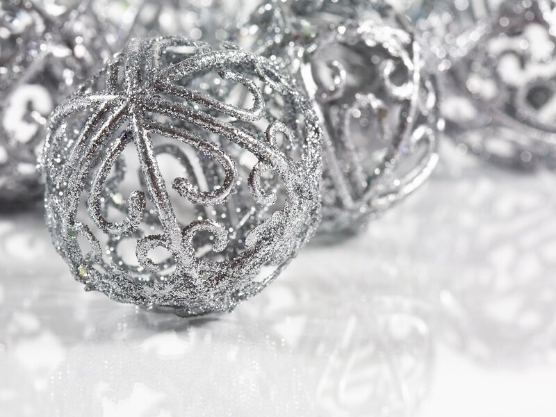 silver ornament close-up