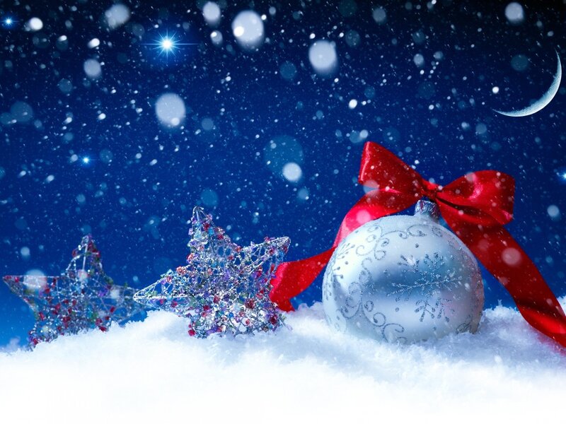 Silver Ornament in Snow
