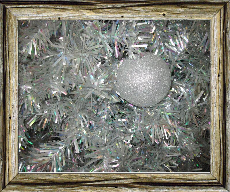 Silver Ornament in Tinsel — Festive