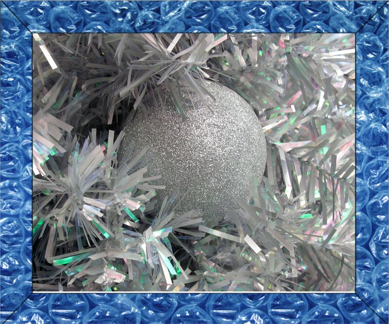 Silver Ornament in Tinsel