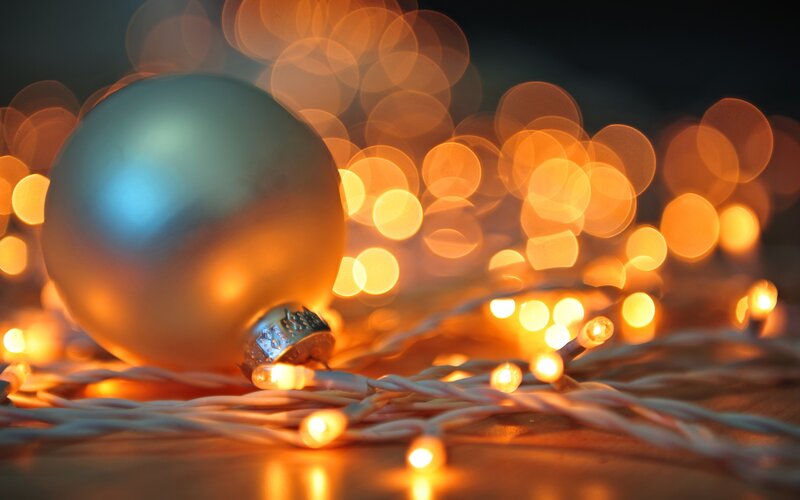 Silver Ornament with Lights