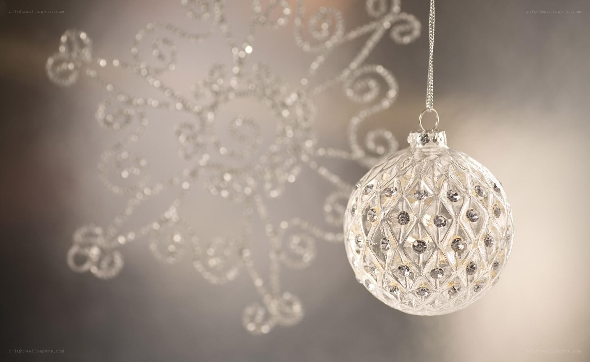 Silver ornament with snowflake
