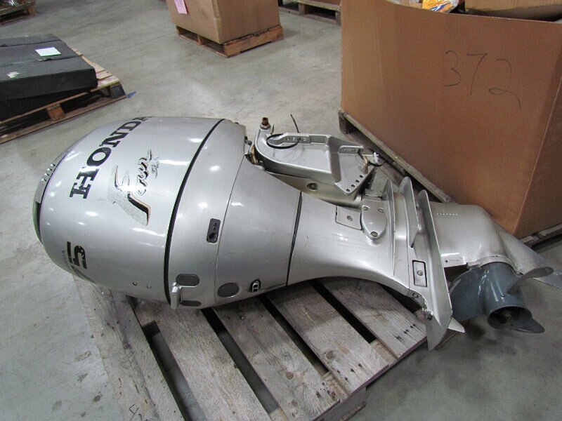 Silver Outboard Motor