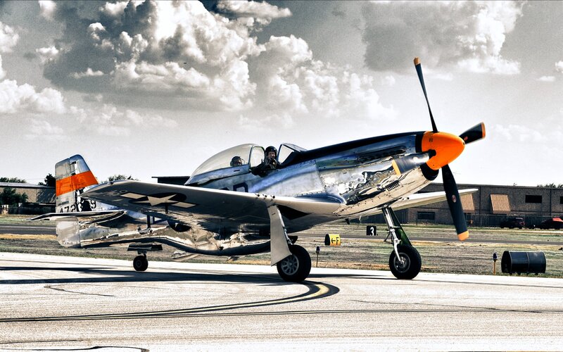 Silver P-51 Mustang — Gray