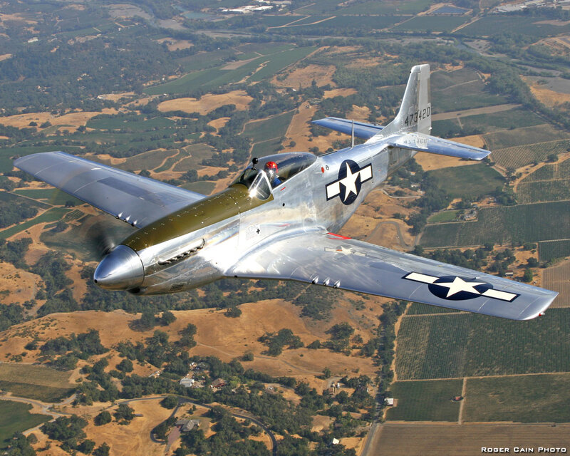 Silver P-51 Mustang Plane