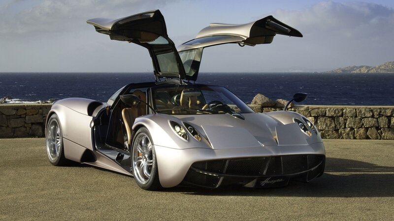 Silver Pagani Huayra — Dramatic, Afternoon, Photograph, Ocean