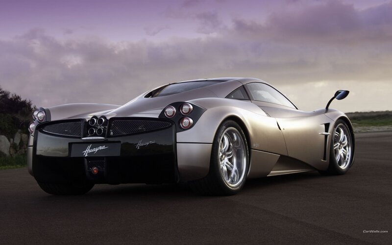 Silver Pagani Huayra — Dramatic, Sunset, Photograph, Car