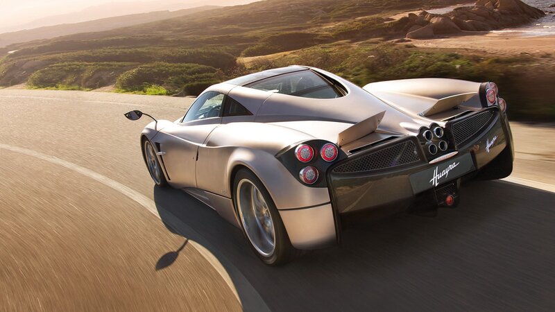 Silver Pagani Huayra — Dynamic, Sunset, Photograph